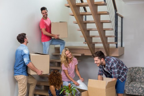 Moving truck service in Holland Park with local residential streets and period homes