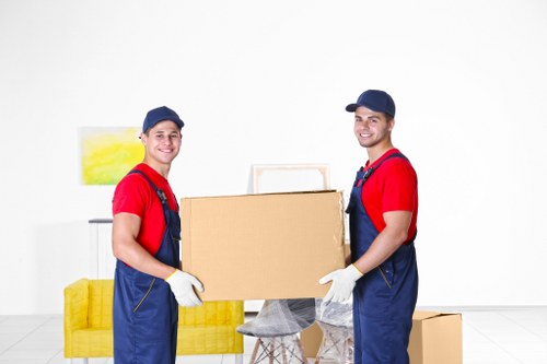Professional man and van team serving Holland Park customers