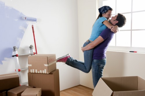 Packed moving van ready for local removals in West London