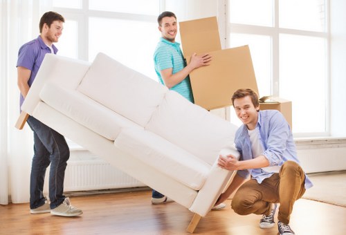 Packing office furniture and files for a Holland Park relocation