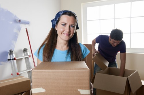 Moving household items with a removals van near Holland Park