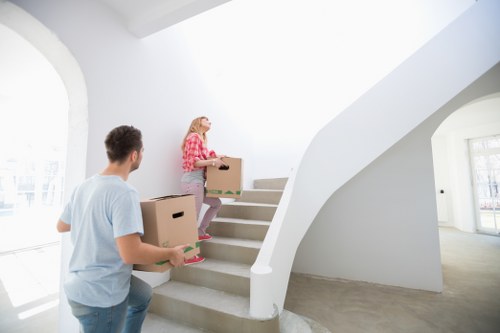 Van removal service planning access for a Holland Park flat move