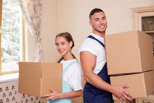 Removal crew loading belongings for a West London relocation