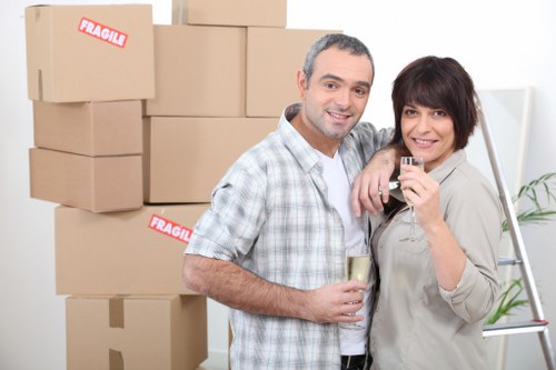 Careful loading of business items during a commercial relocation